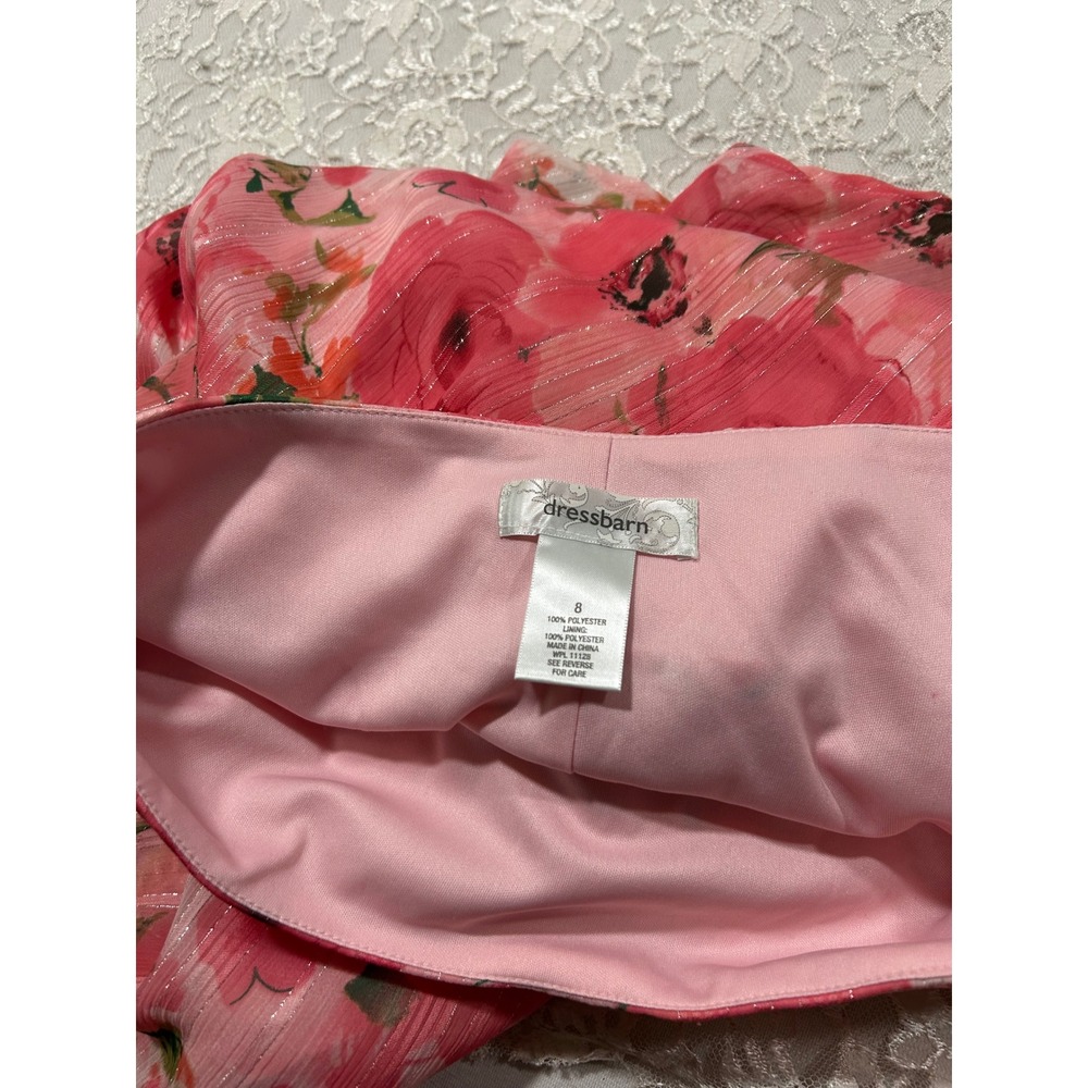 Y2K Pink Floral Midi Skirt Beaded 8 Fairy Coquette Graden Romantic Cottagecore - Picture 3 of 9
